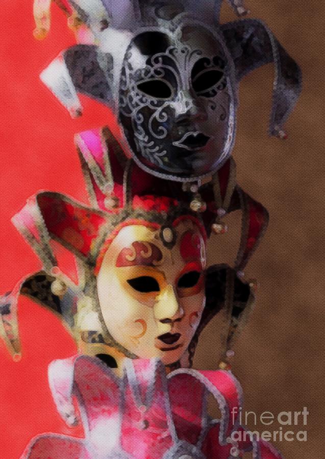 Venetian Masks Digital Art by Diana Rajala
