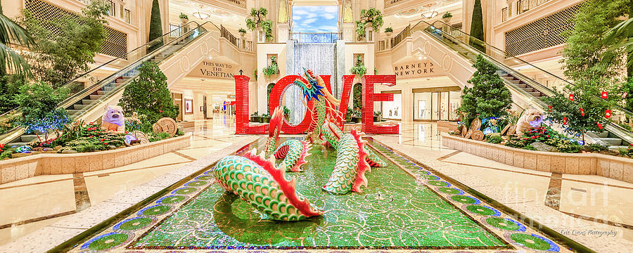 Las Vegas Photograph - Venetian Palazzo Dragon and Love Sculpture 2.5 to 1 Ratio by Aloha Art