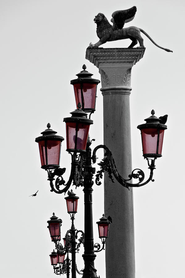 Venetian street lamps Photograph by Wolfgang Stocker