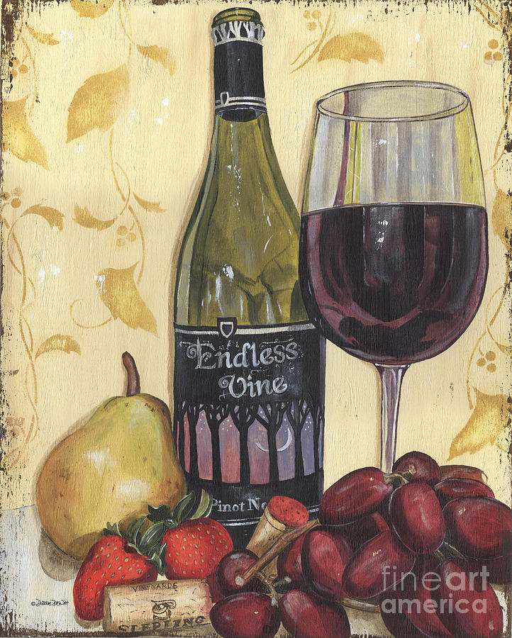 Wine Painting - Veneto Pinot Noir by Debbie DeWitt
