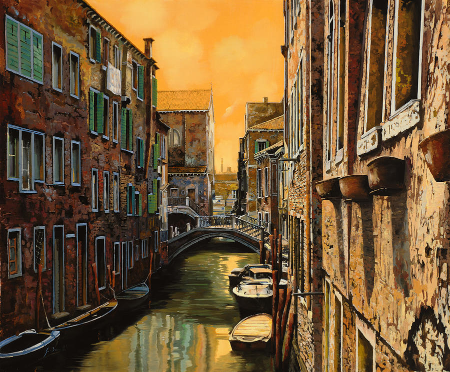 Venezia Al Tramonto Painting