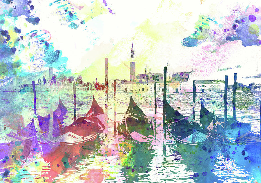 Gondole, Venezia Painting