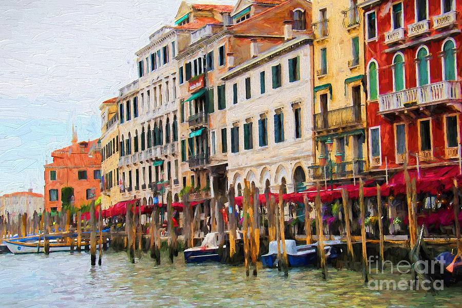 Boat Digital Art - Venezia by Mariola Bitner