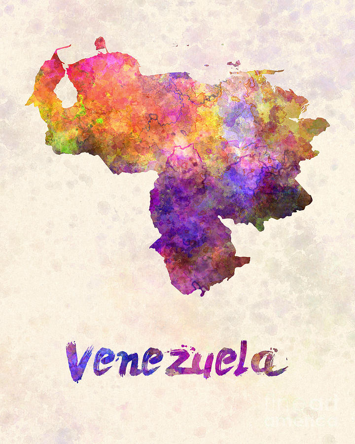 Venezuela in watercolor Painting by Pablo Romero