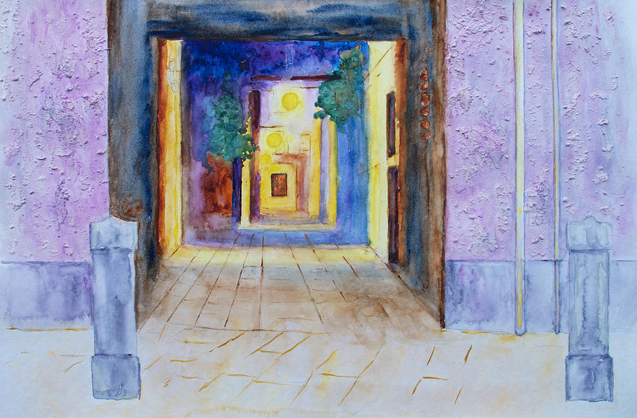 Venice Alley At Night Painting by Patricia Beebe
