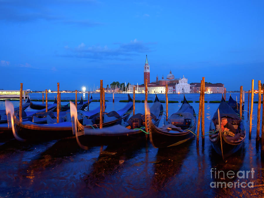 Venice at night Italy Photograph by Louise Heusinkveld