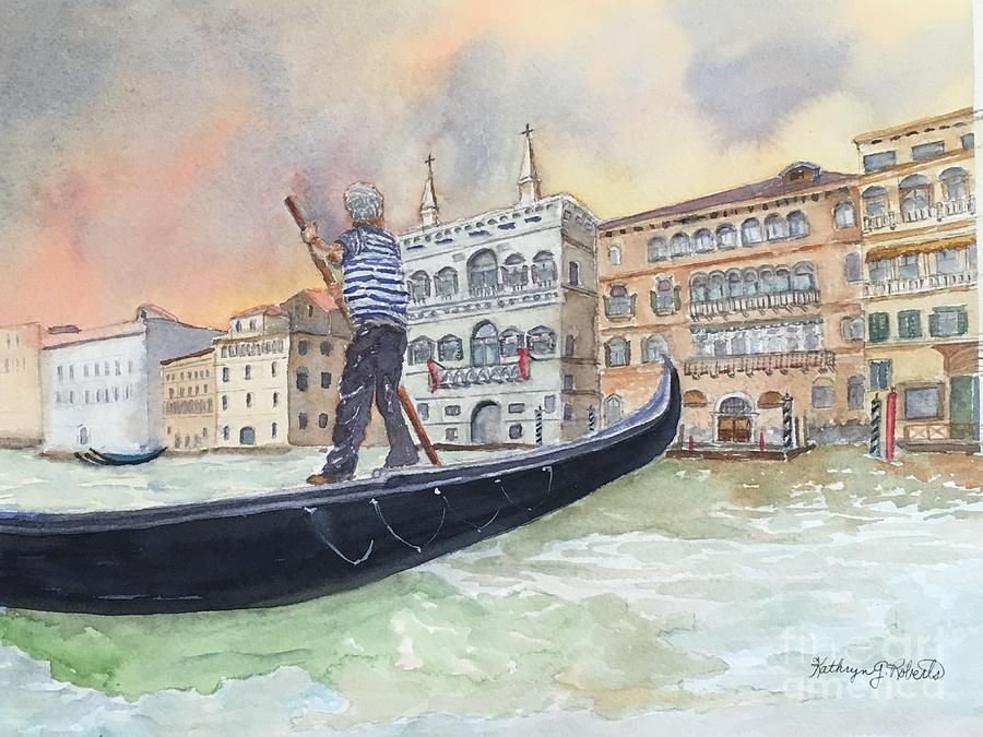Venice at Sunrise Painting by Kathryn G Roberts