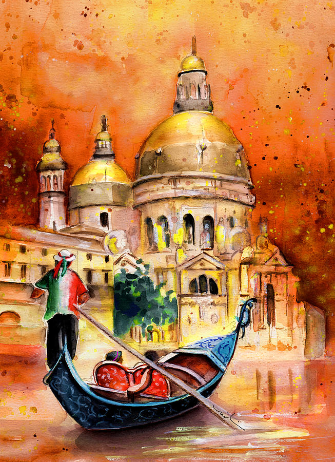 Venice Authentic Painting by Miki De Goodaboom