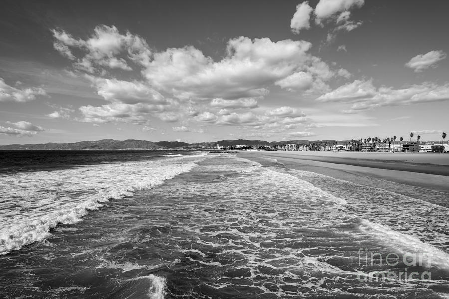 Venice Beach Photograph - Venice Beach Black and White by Trekkerimages Photography