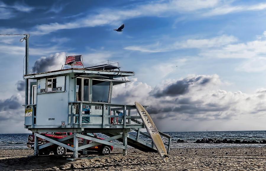 Santa Monica Photograph - Venice Beach Life Guard by Donovan Torres