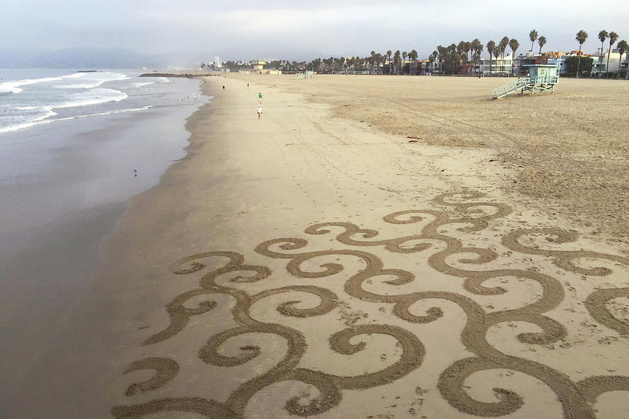 Venice Beach Sand Patterns Photograph by Art Block Collections