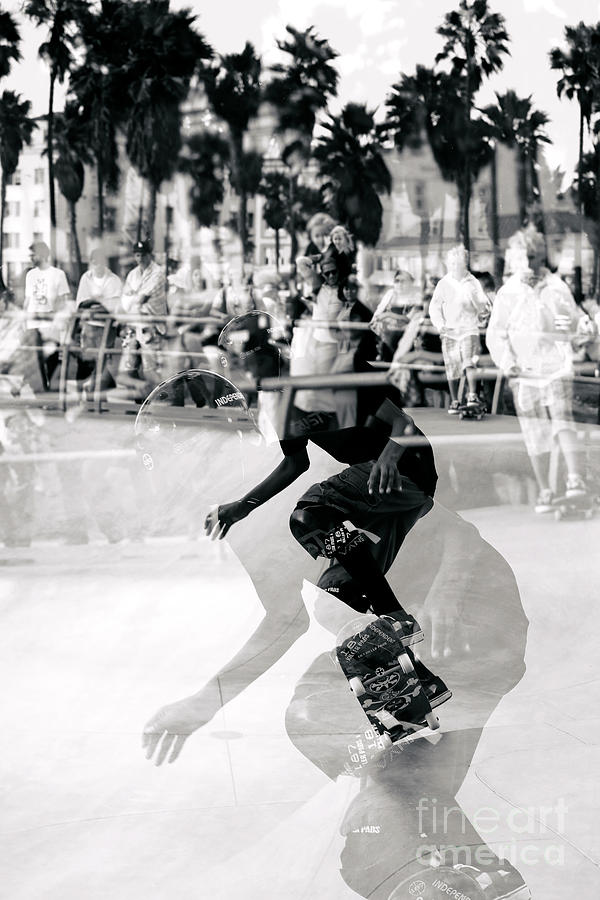 Venice Beach Skateboard Haze Photograph by John Rizzuto