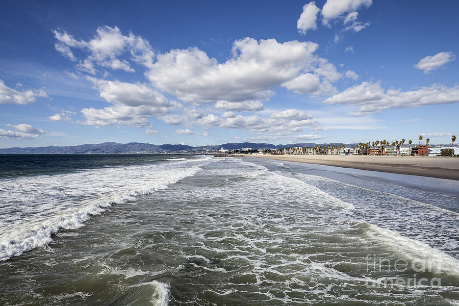 Los Angeles Photograph - Venice Beach Winter Surf by Trekkerimages Photography