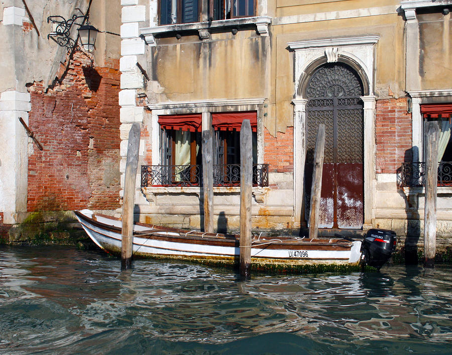 Venice Boat At Home Photograph by Cheryl Boyer