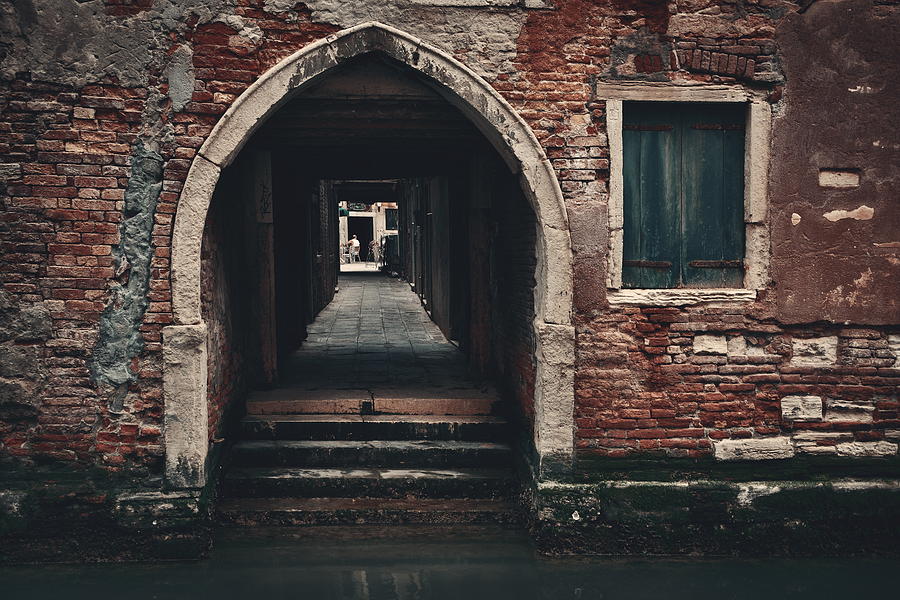 Venice building hallway Photograph by Songquan Deng