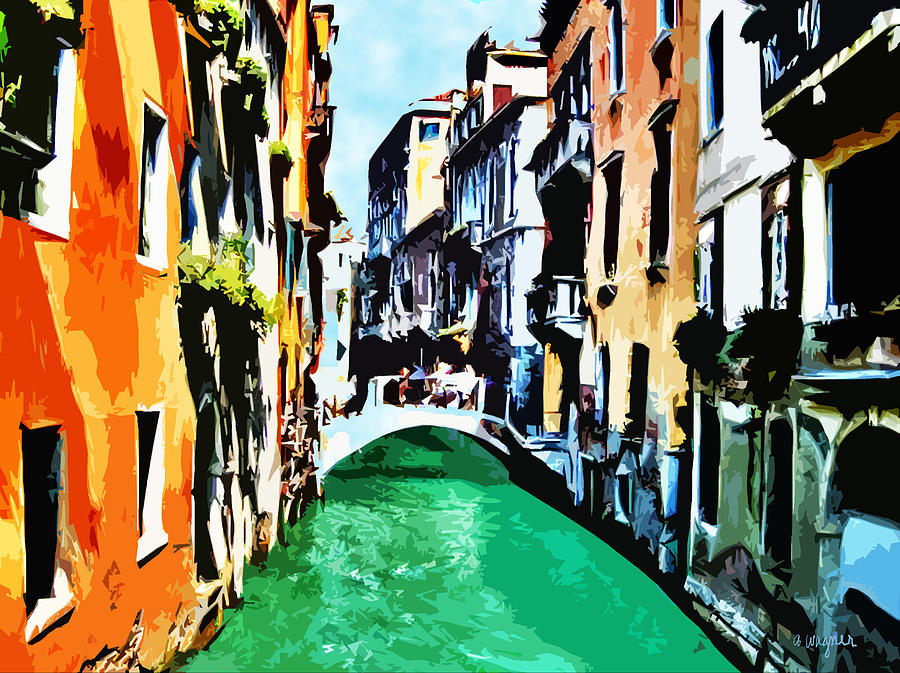 Venice Canal Digital Art by Arline Wagner