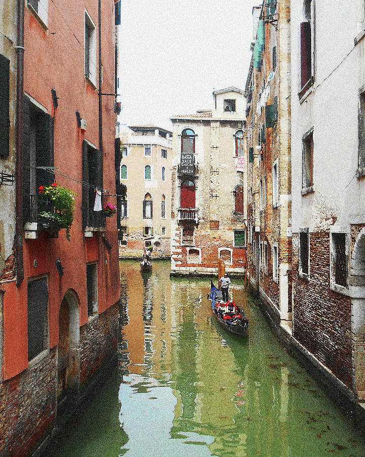 Venice Canal Colorful Italy Painting by Irina Sztukowski