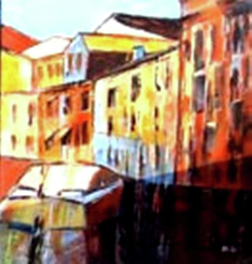 Venice Canal Cruise 3 Painting by Miki Sion