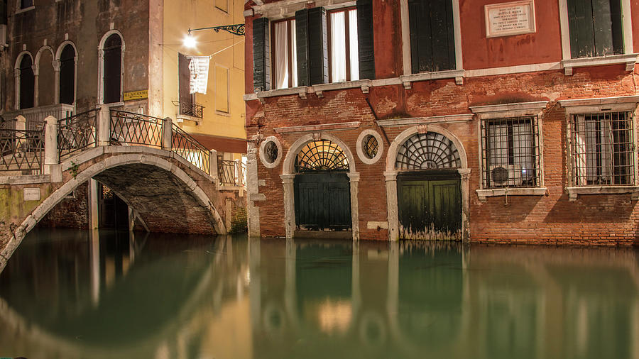 Venice Canal in evening  Photograph by John McGraw
