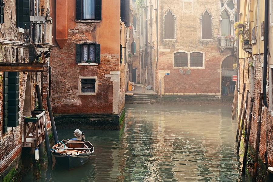 Venice canal morning Photograph by Songquan Deng