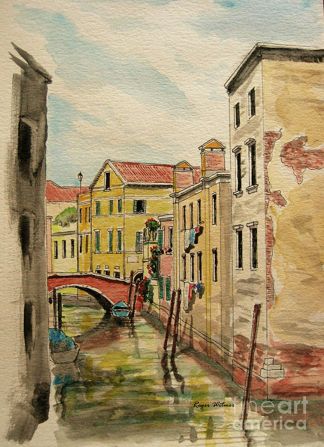 Venice Canal Painting by Roger Witmer