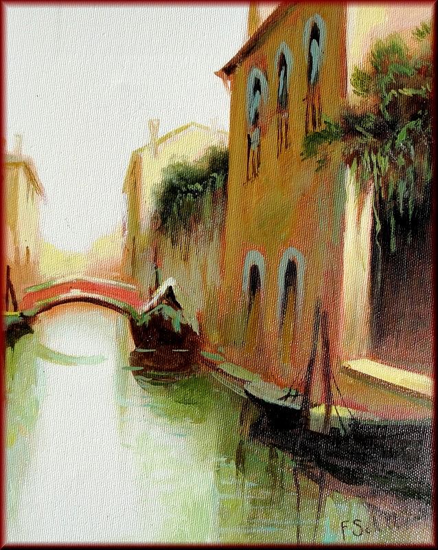 Venice Canale Painting by Schiller Pixels