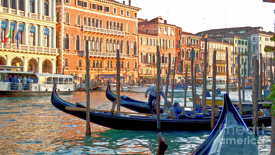 City Photograph - Venice Canalozzo Illuminated by Heiko Koehrer-Wagner