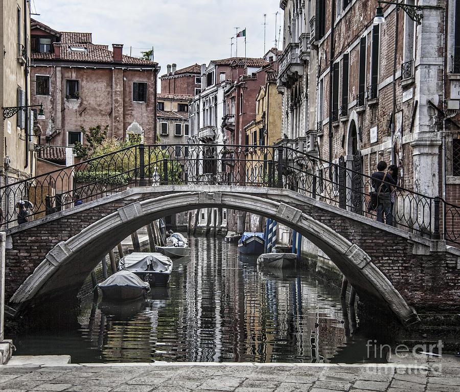 Venice Crossing Photograph by Shirley Mangini