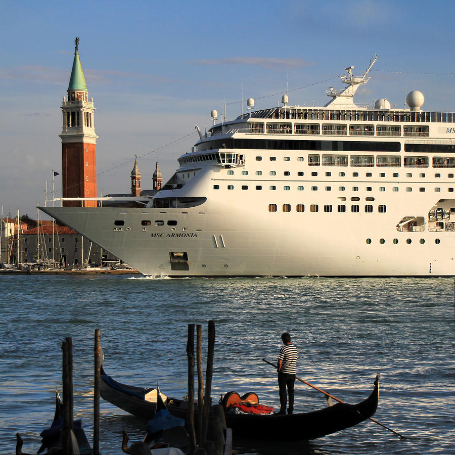 Venice Photograph - Venice Cruise Ship 2 by Andrew Fare