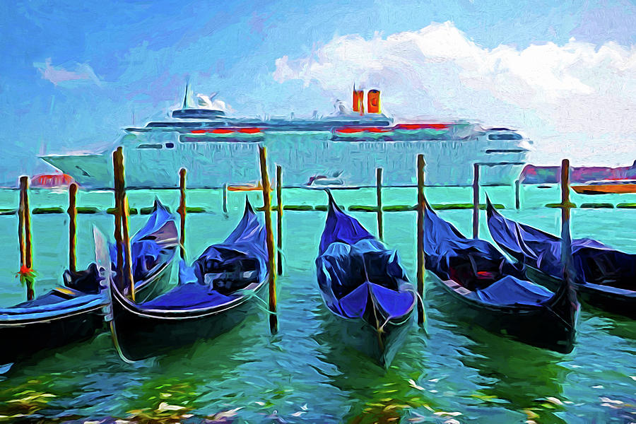 Venice Cruise Ship Photograph by Dennis Cox