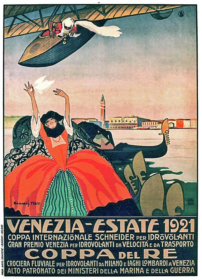 Venice Estate, Aviation poster Painting by Long Shot
