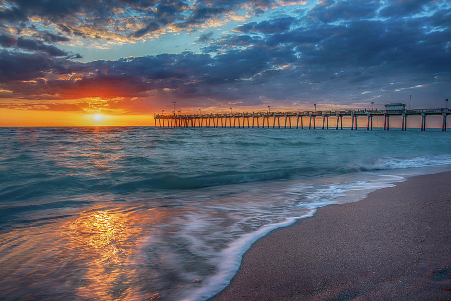 Clouds Photograph - Venice Fishing Pier by Don Miller Clouds Photograph - Venice Fishing Pier by Don Miller