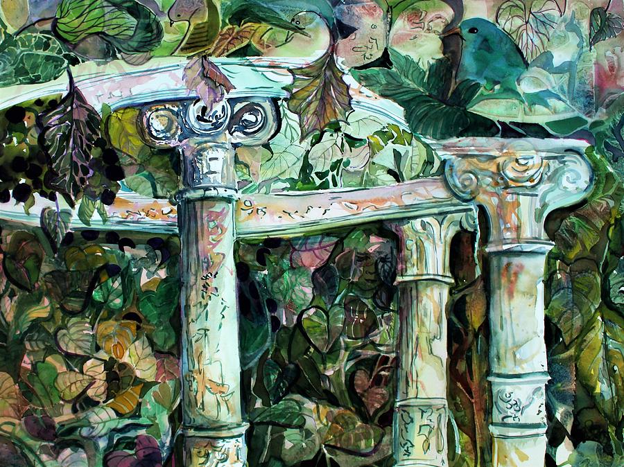 Venice Garden Painting by Mindy Newman