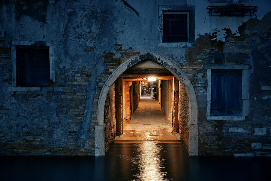 Venice Hallway night Photograph by Songquan Deng
