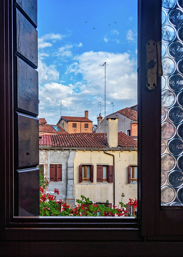 Venice Hotel Window View Photograph by Carolyn Derstine