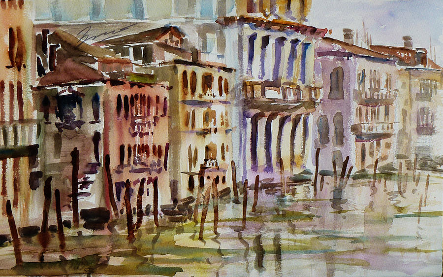 Venice Impression II Painting by Xueling Zou