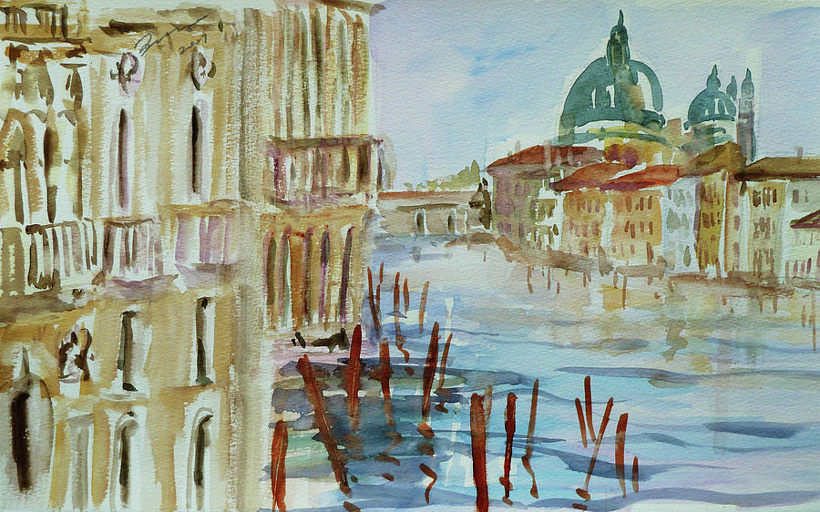 Venice Impression III Painting by Xueling Zou
