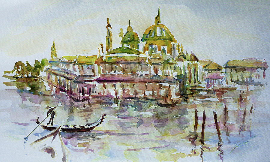 Venice Impression IV Painting by Xueling Zou