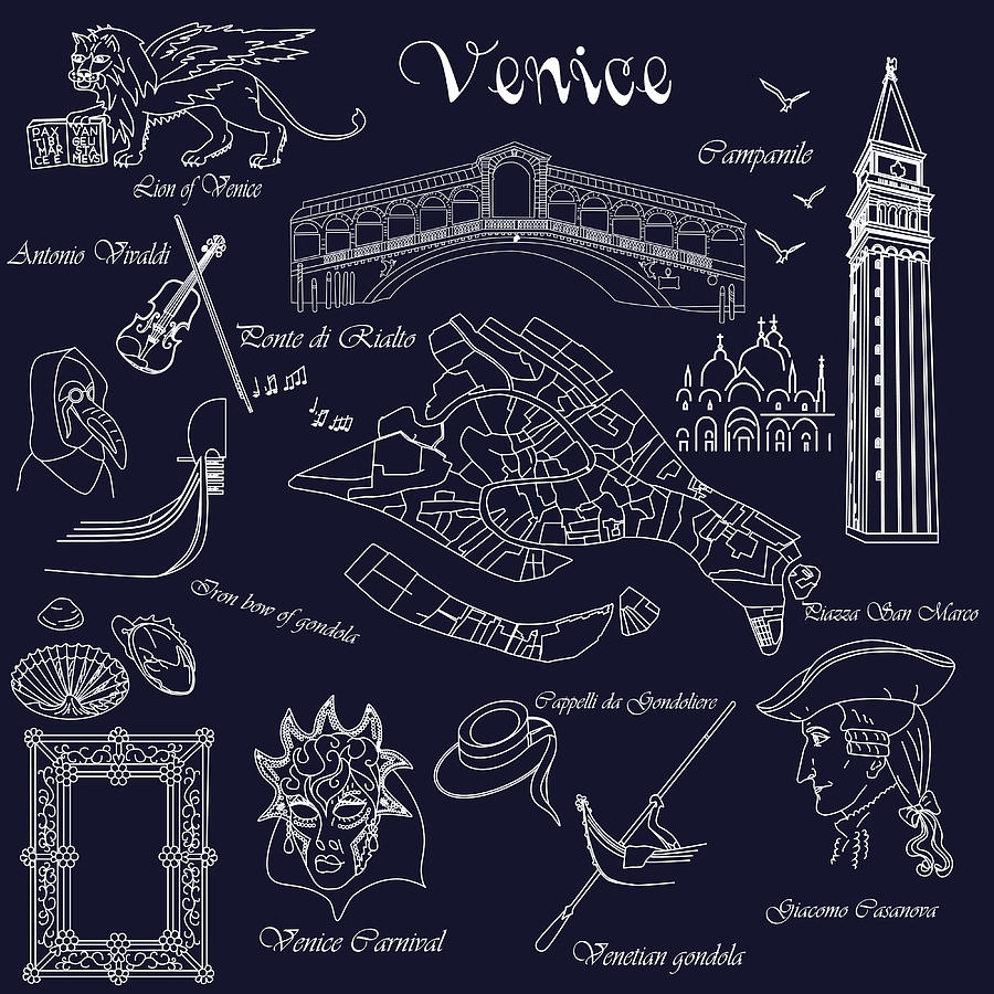 Venice in miniature Digital Art by Marina Usmanskaya