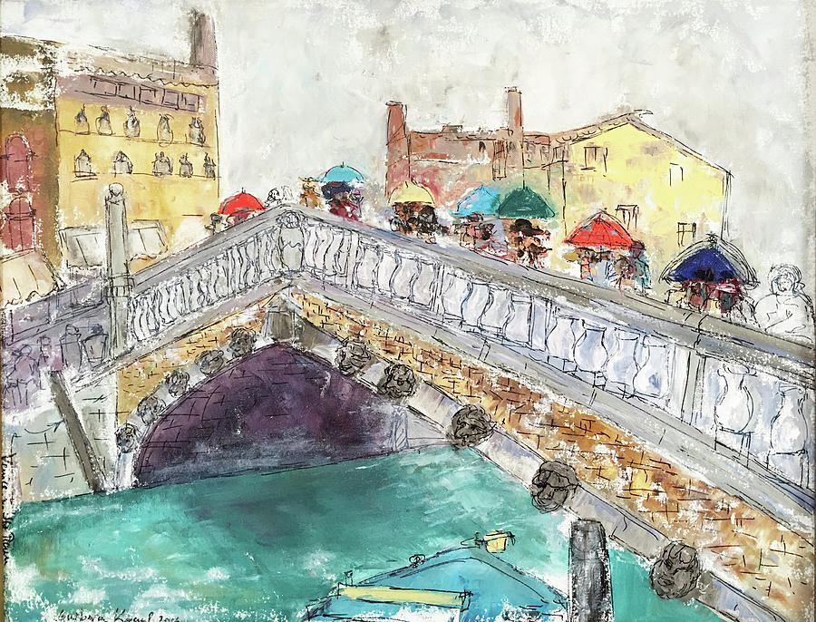 Venice In The Rain Painting