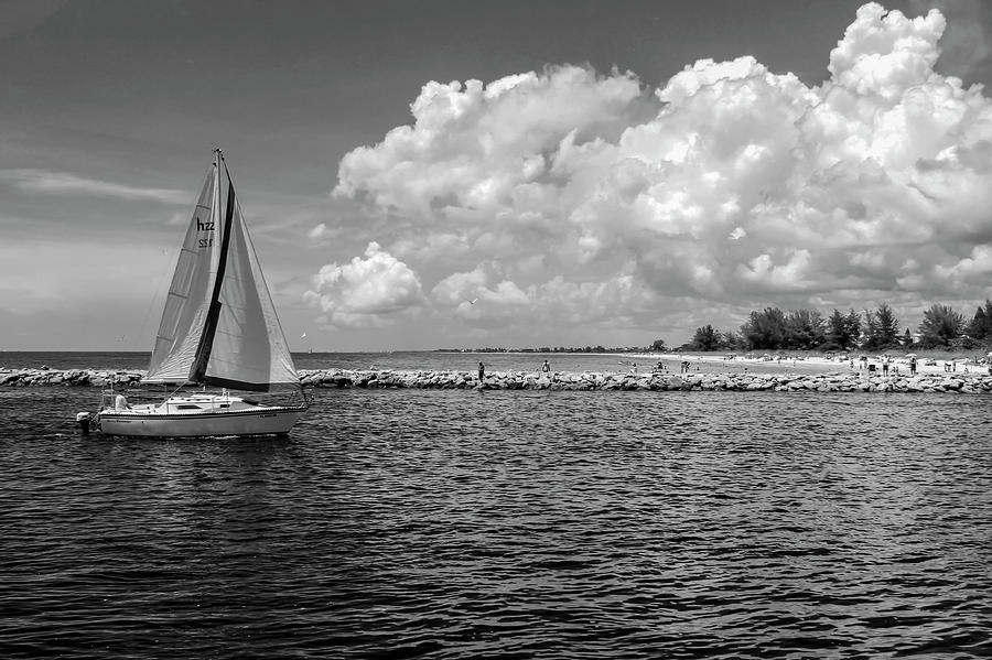 Venice Inlet Sailboat Photograph by Robert Wilder Jr
