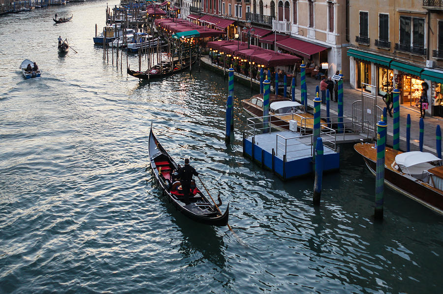 Landmark Photograph - Venice Italy - a Classic Evening on the Grand Canal  by Georgia Mizuleva