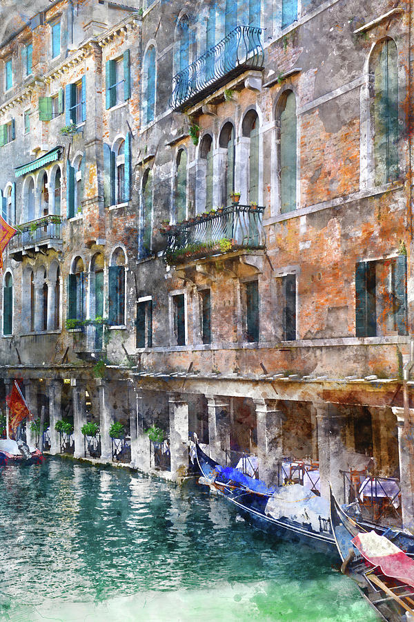 Venice Italy Buildings and Gondolas Photograph by Brandon Bourdages