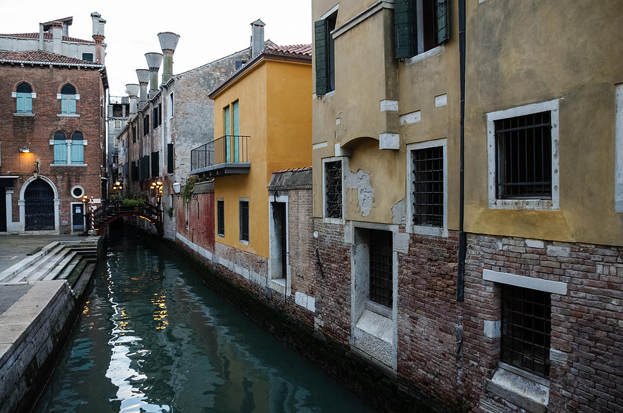 Venice Italy - Charming Bridges and Fabulous Distinctive Chimneys Photograph by Georgia Mizuleva