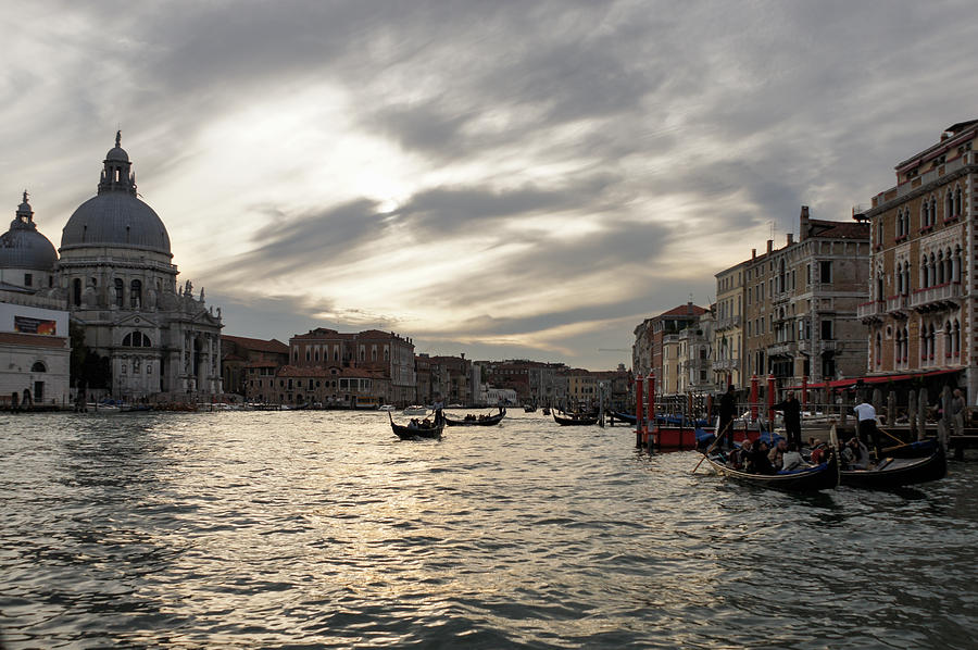 Venice Italy - Pearly Skies on the Grand Canal Photograph by Georgia Mizuleva