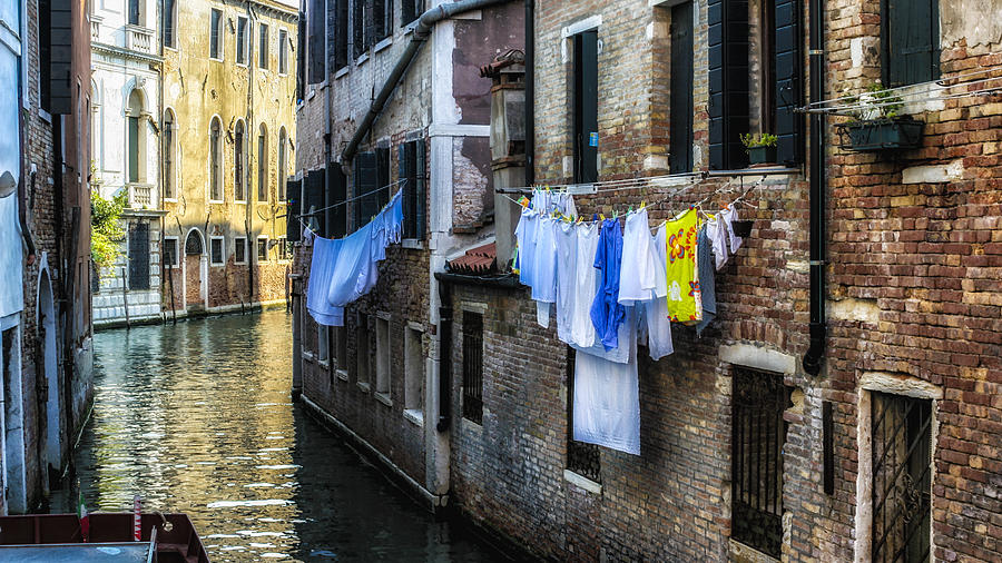Venice Laundry Photograph by Lindley Johnson
