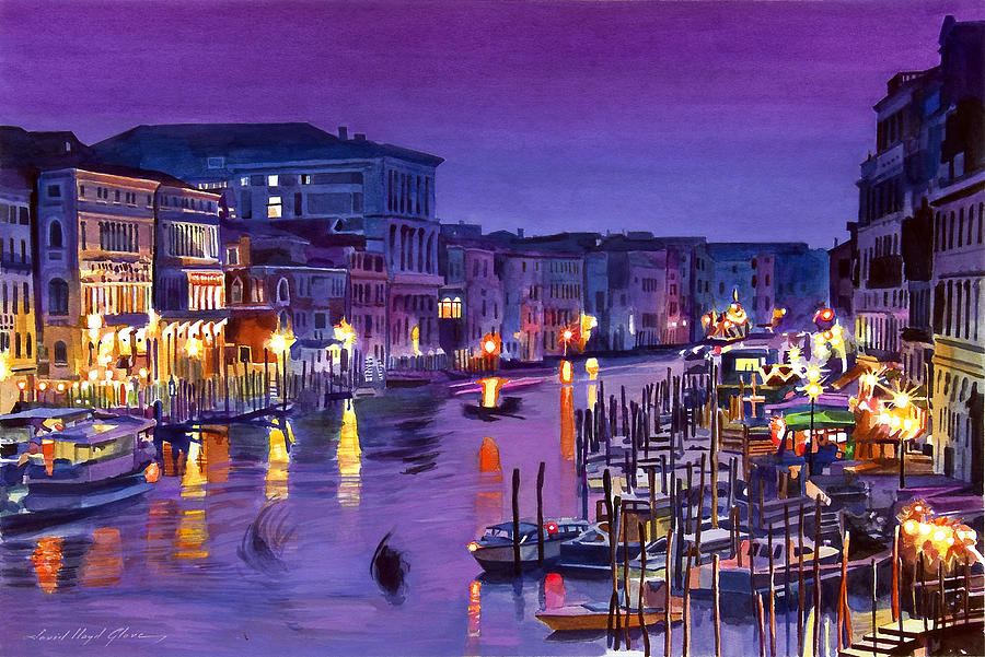 Venice Nights Painting by David Lloyd Glover