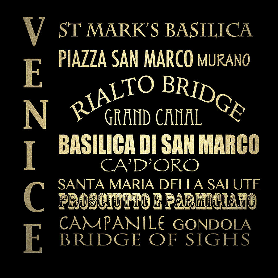 Venice Famous Landmarks Digital Art by Patricia Lintner