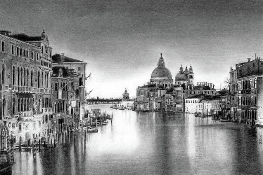 Venice pencil drawing - Stock Image - Everypixel