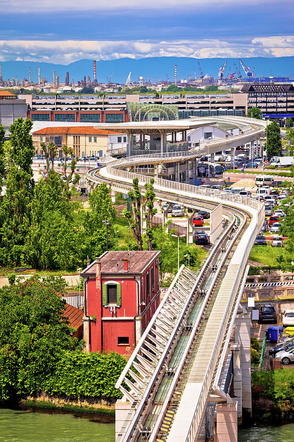 Venice People Mover air rail transit system view Photograph by Brch Photography
